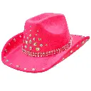 Chapeau de Cowboy rose avec strass