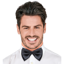 Nœud papillon satin de luxe noir