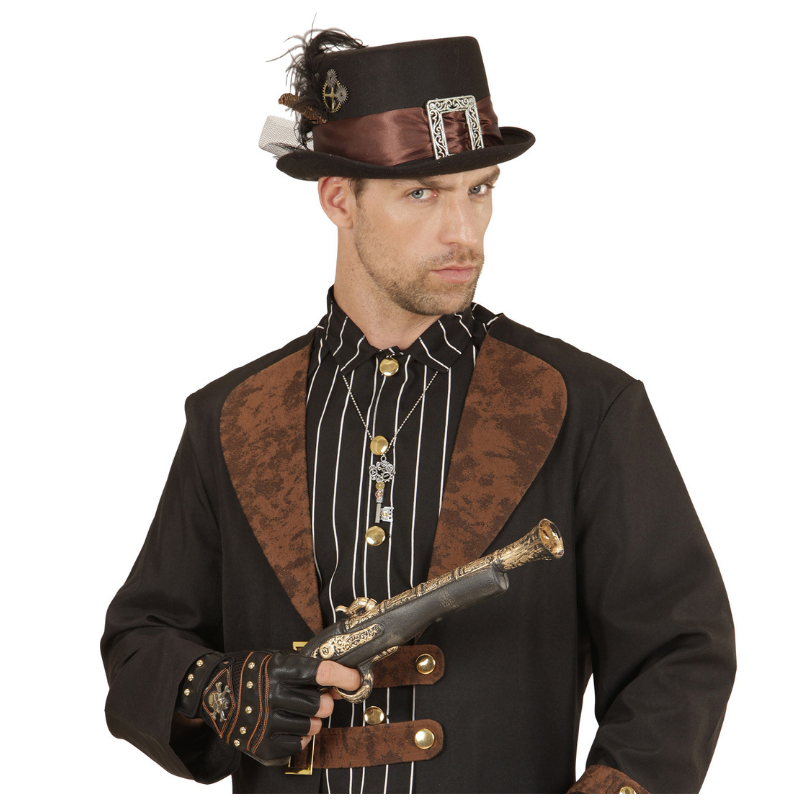 "HAUT DE FORME STEAMPUNK EN FEUTRE"