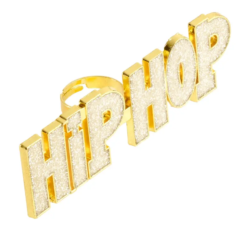 Bague hip-hop dorée