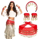 Set accessoires rouges danseuse du ventre 