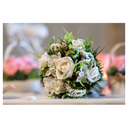 BOUQUET DE 9 ROSES AV FEUILLAGES 40.5CM 