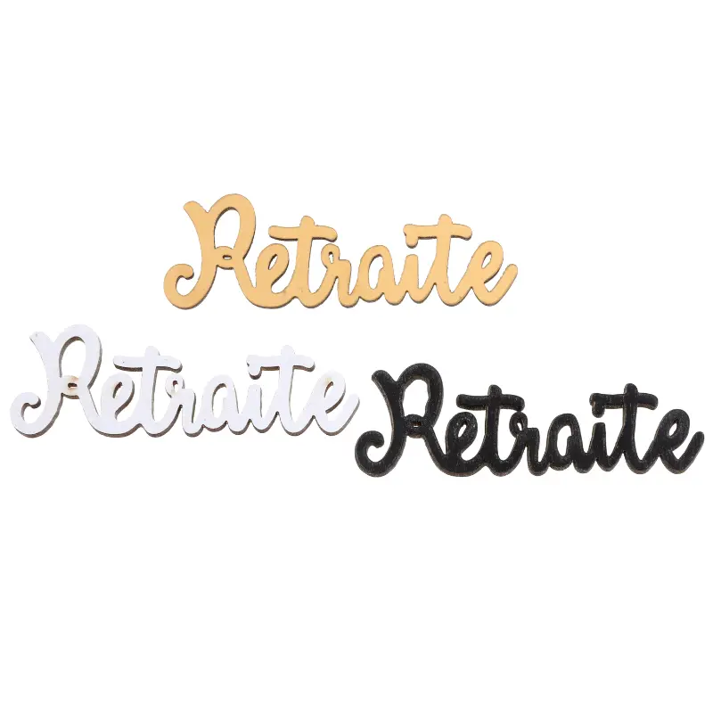 Confettis en bois 'Vive la retraite'