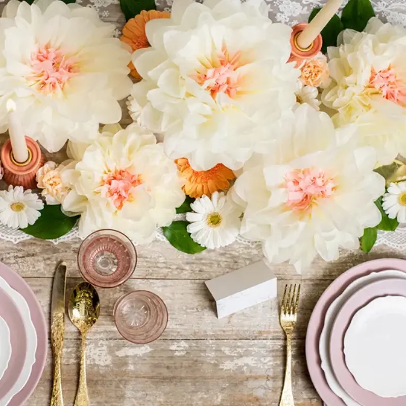 Fleurs en papier de soie