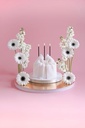 Bougies or et noires 14 cm