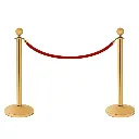poteaux de séparation pour file d'attente or et rouge.webp