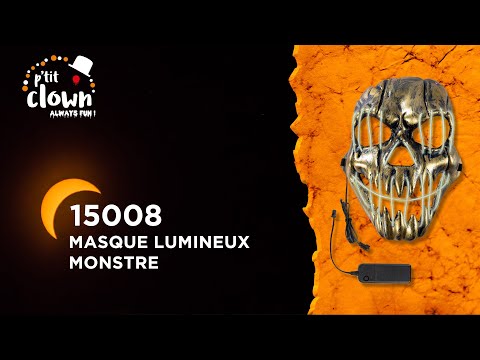 Vidéo masque lumineux monstre