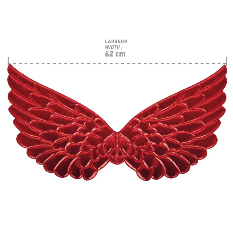 Ailes d'ange rouges métallisées