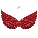 Ailes d'ange rouges métallisées