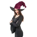 Chapeau de sorcière bordeaux