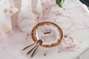 10 Assiettes Princesse rose gold