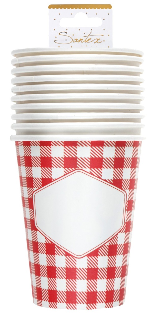 10 gobelets campagne rouges