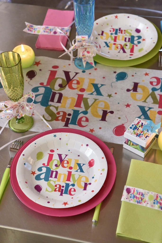 Assiettes Joyeux Anniversaire