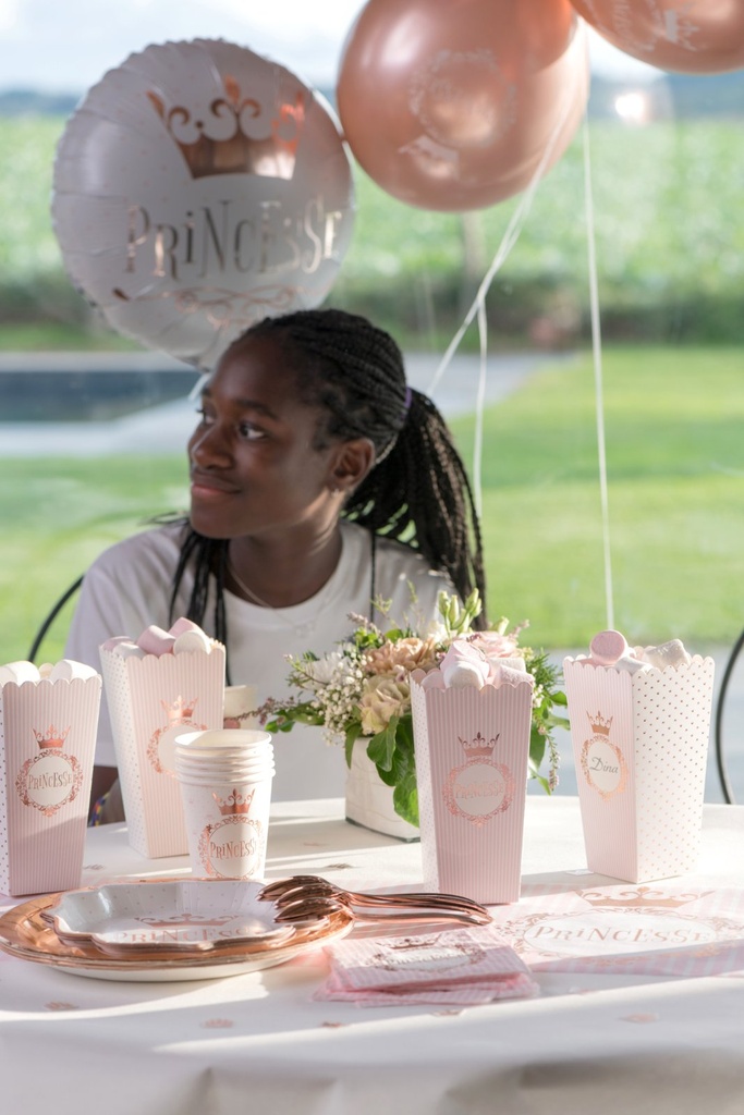 Boîtes à Popcorn Princesse, lot de 8
