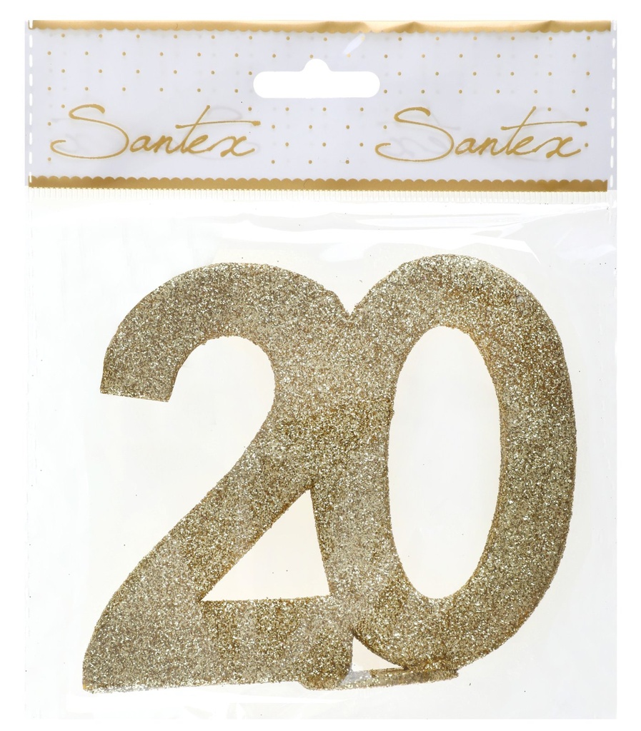 Centre de table 40 ans paillettes or
