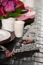 Centre de table 40 ans paillettes argent