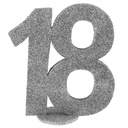 Centre de table 40 ans paillettes argent
