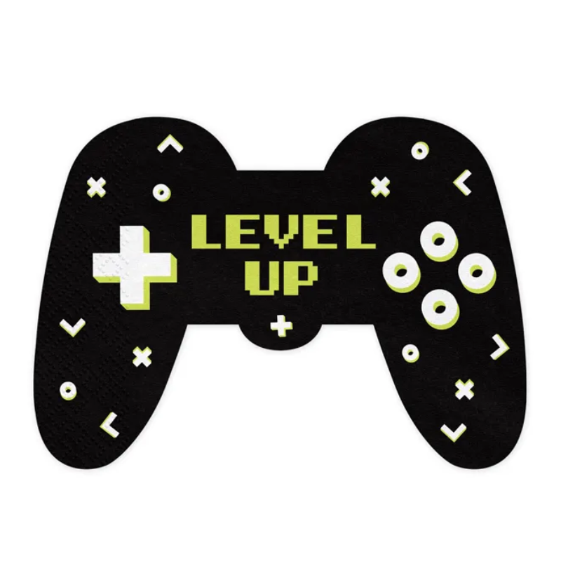 Serviettes manette de jeux "Gamer", paquet de  12