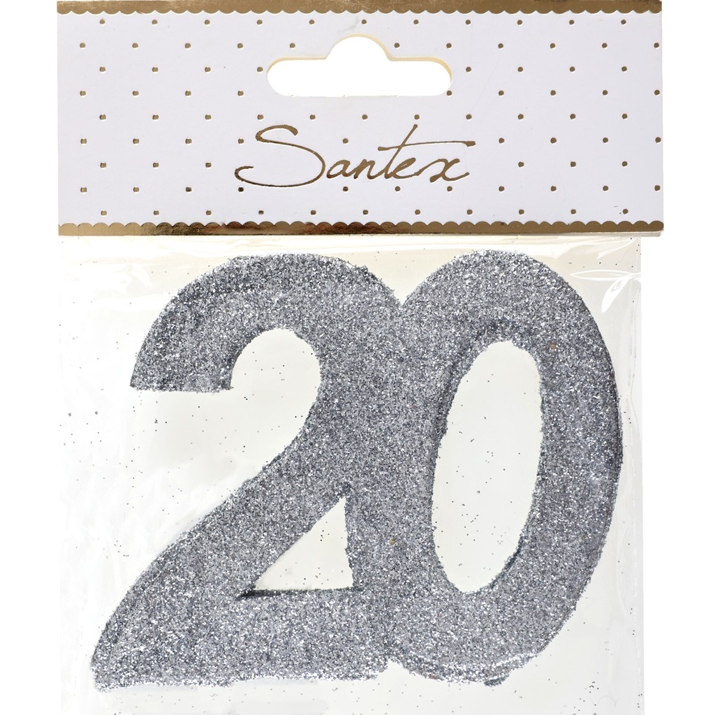 Confettis 20 ans paillettes argent