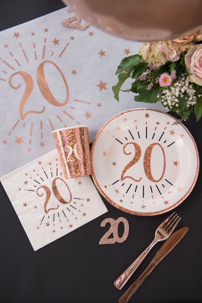 Confettis 40 ans paillettes rose gold