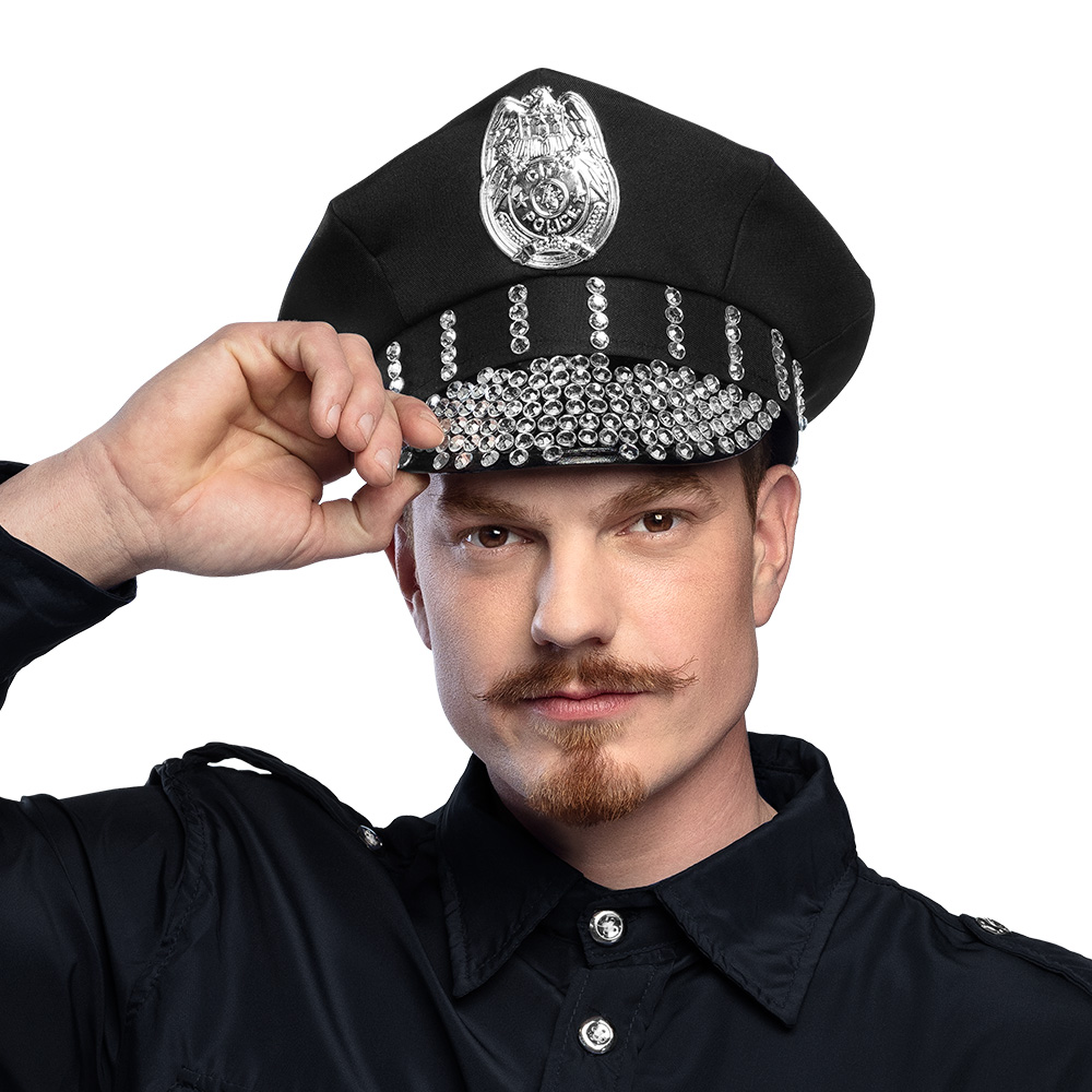 Casquette Police Rock à strass