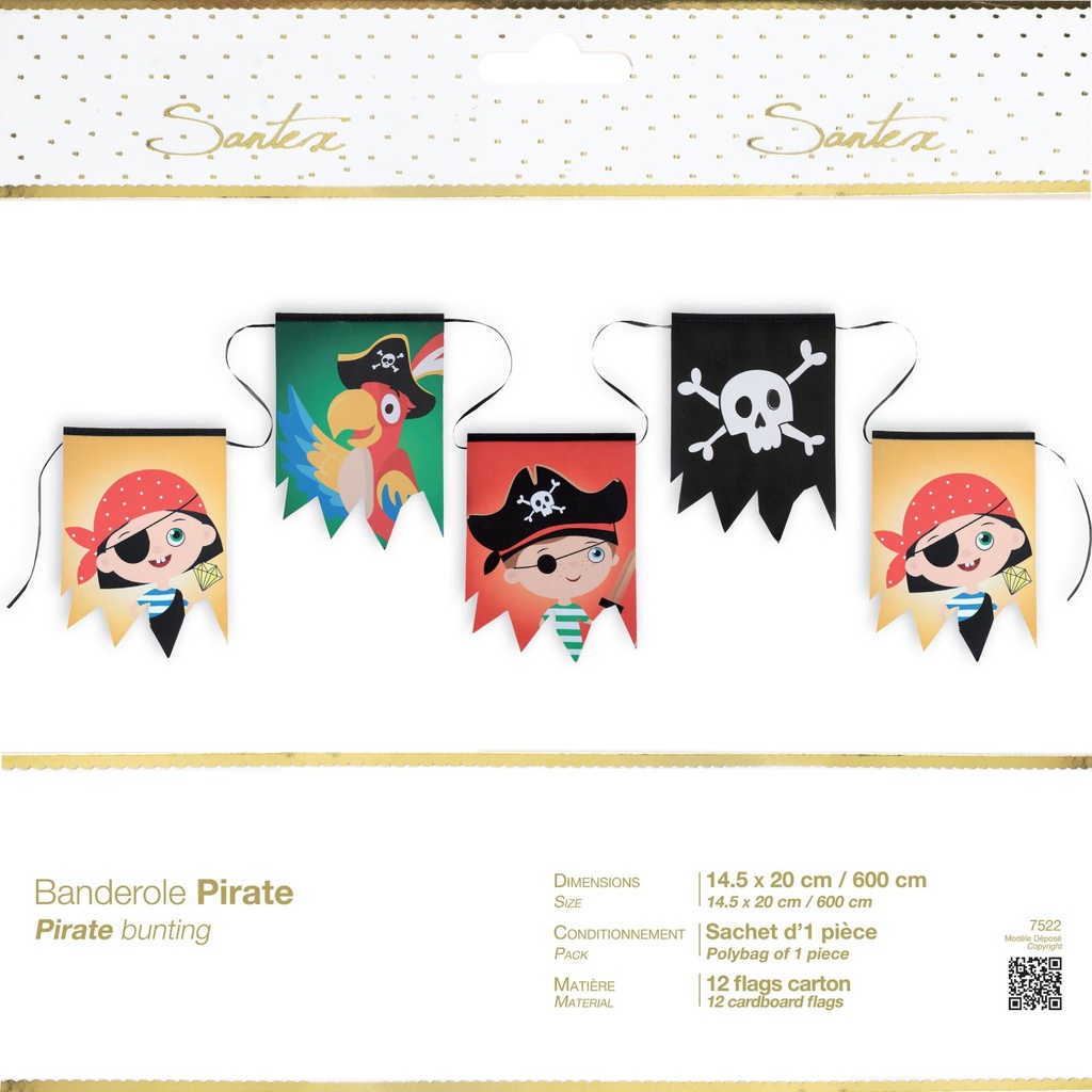 Guirlande à fanions Pirate 6 m