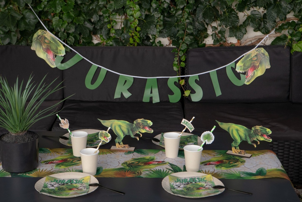 Guirlande dinosaure "Jurassic" verte