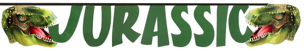 Guirlande dinosaure "Jurassic" verte