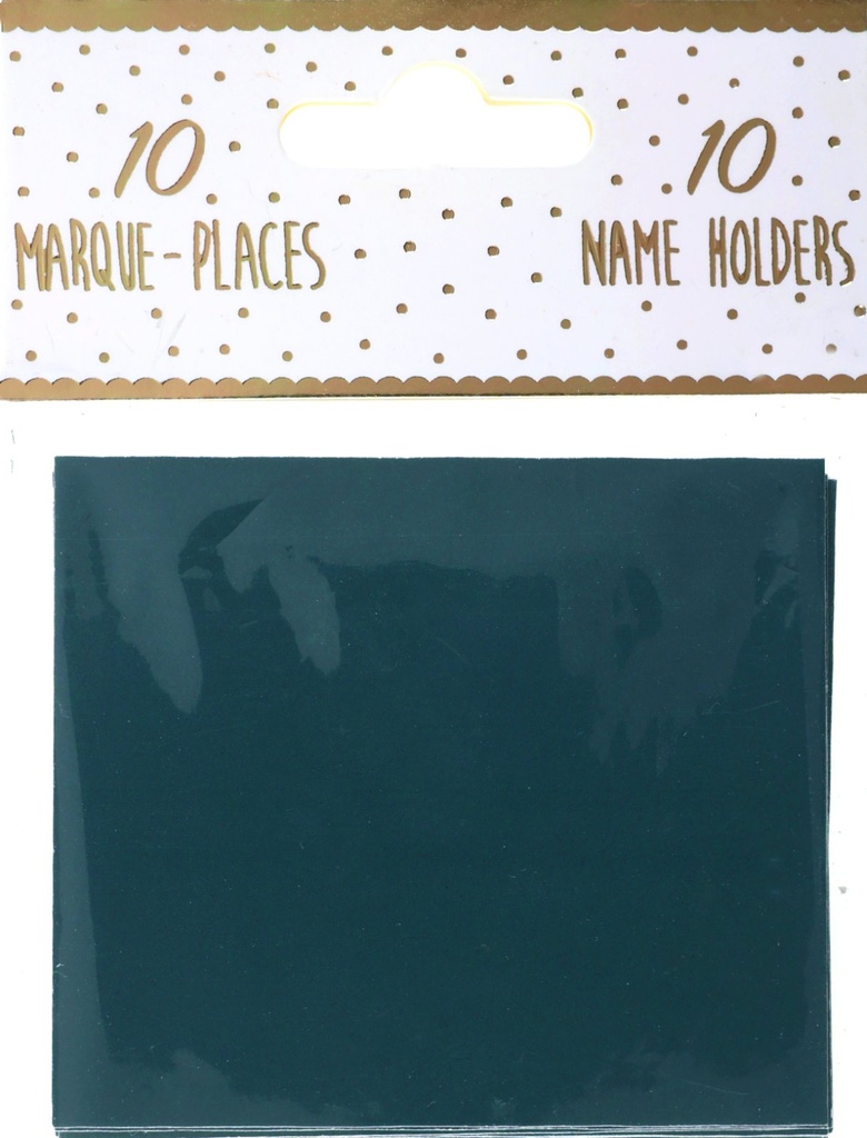 Marque-place rectangulaire en Kraft 7x3 cm, paquet de 10