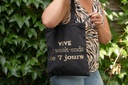 Tote bag noir Retraite
