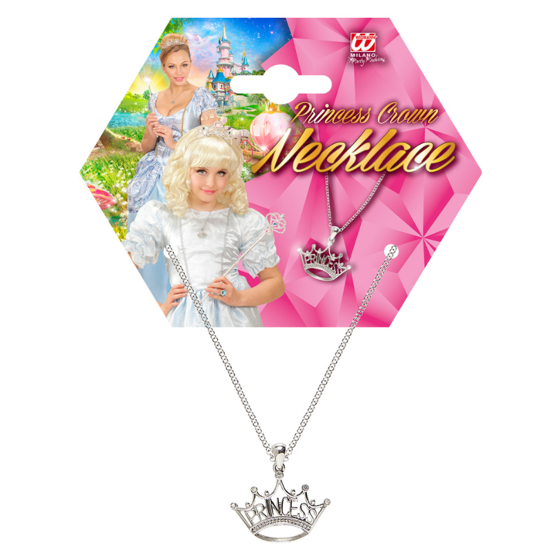 Collier Couronne de Princesse Argenté