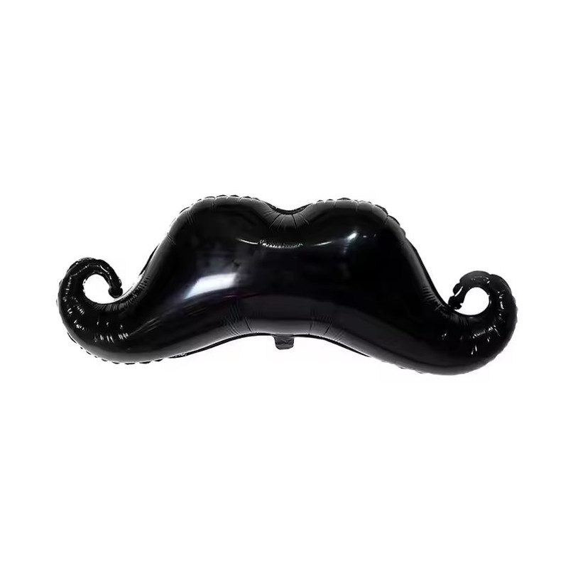 Ballon aluminium moustache Movember 45 x 98 cm - vue 2