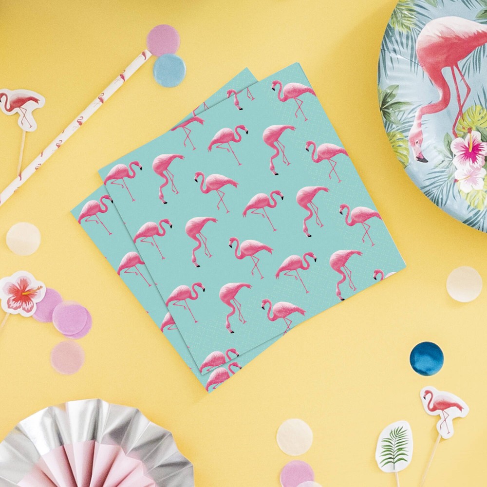 20 Serviettes Flamingo Paradise 33 x 33 cm 2