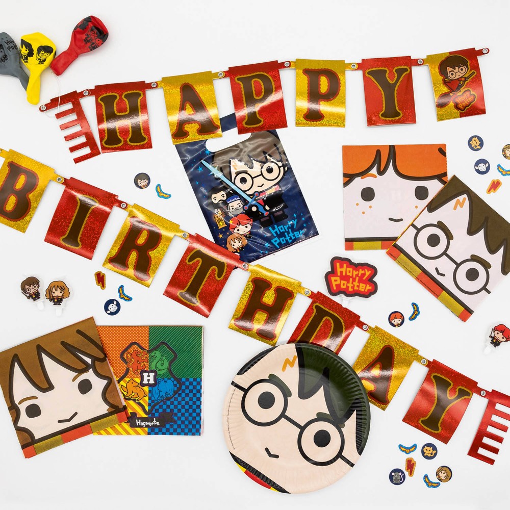 8 Sacs Party plastifiés Harry Potter 23,4 x 16,2 cm 2