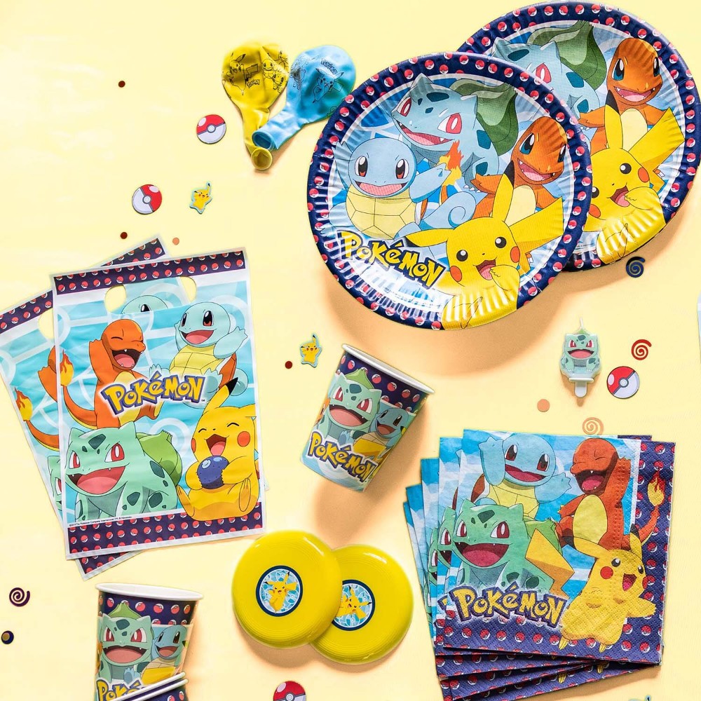 8 Assiettes rondes papier Pokemon 23 cm 2