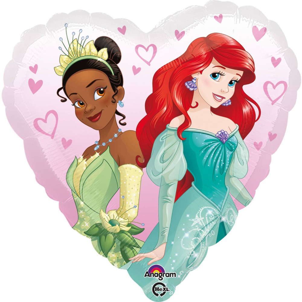 Ballon AluMinium - Forme - Princesse multi - Cœur - 45 cm 2