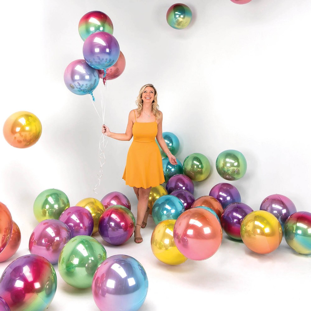 Orbz Ombré Orbz Rainbow Foil Balloon G20 Packaged 38 cm x 40 2