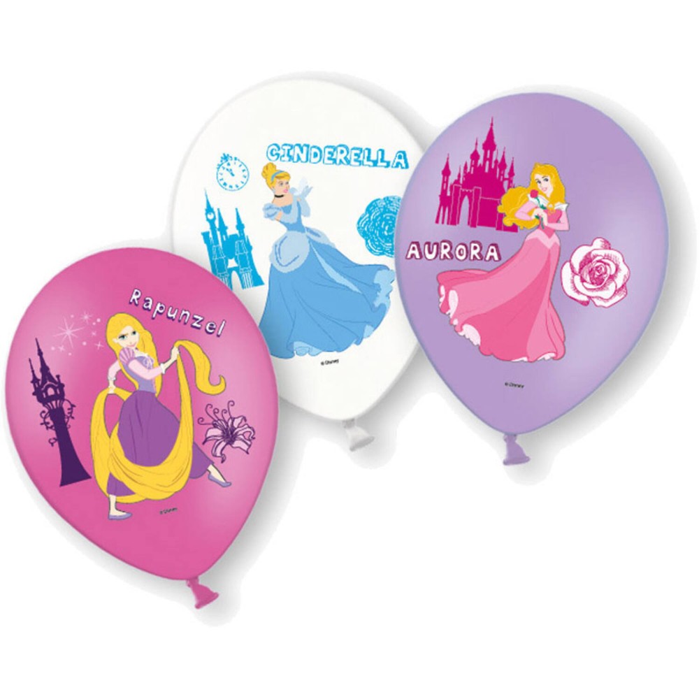 6 Ballons latex Princesses Disney Impression couleurs 27,5 c 2
