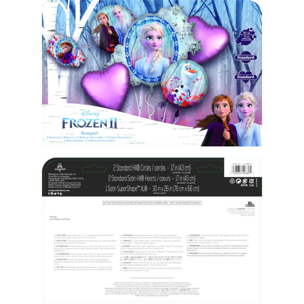 Bouquet de ballons en AluMinium - Frozen 2 - 5 pièces 2