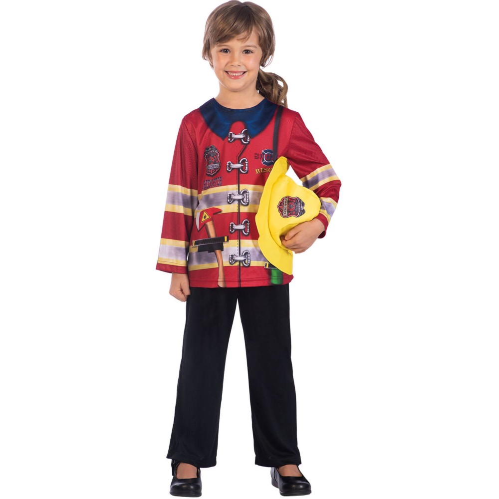 Costume enfant recyclé Pompier taille 3-4 ans 2