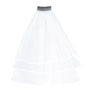 Voile de mariée sur peigne