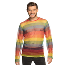 T-shirt en résilles arc-en-ciel
