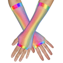 Gants mitaines résilles arc-en-ciel New-York
