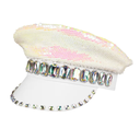 Casquette Sandy sequins réversibles blanc/irisé