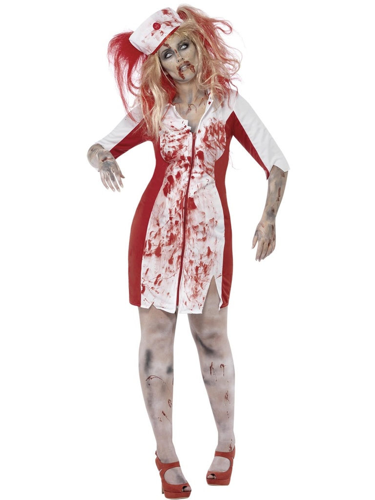[SMI44340L] Zombie Nurse Costume (Curvy) (L)