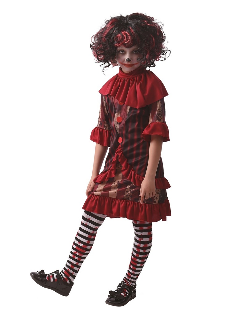 [PCL91651] Déguisement de Clown diabolique pour fille (5-6 ans)