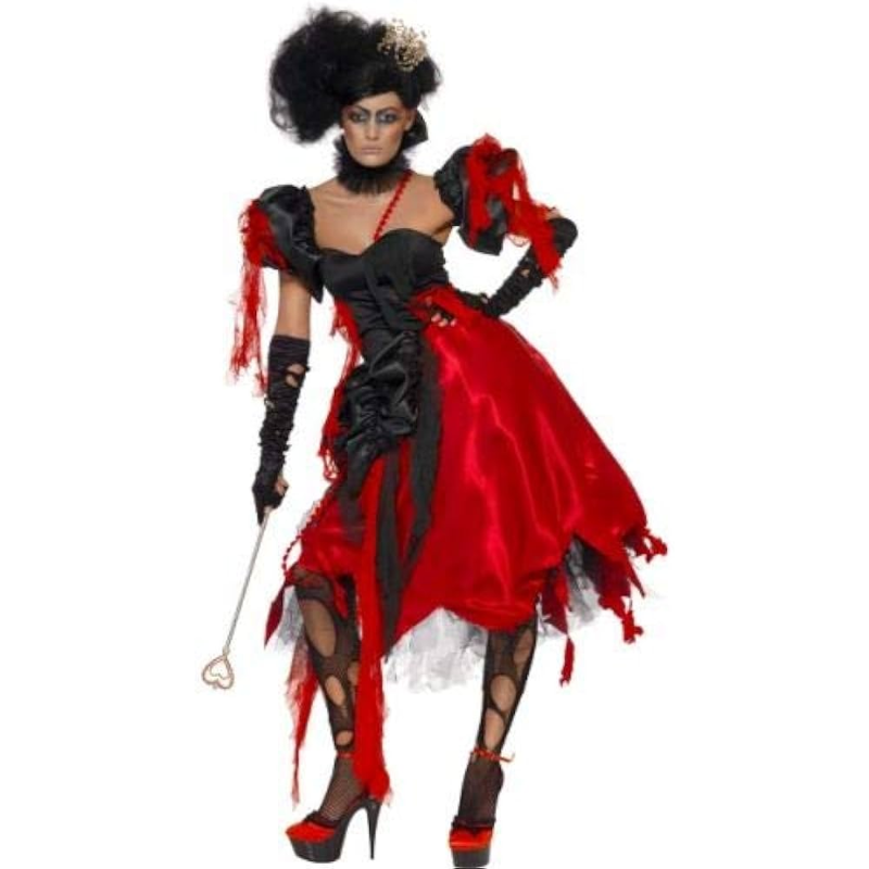 Déguisement de reine de cœur zombie pour femme