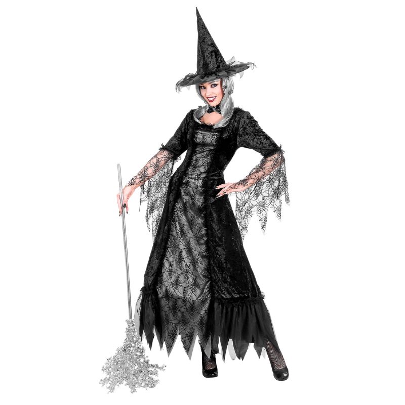 [WID72811] Spinnennetz-Hexenkostüm für Damen (S)