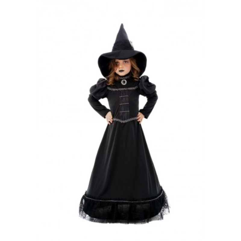 [CHAH4194116] COSTUME SORCIERE MAGIE NOIRE AV CHAPEAU 116CM (4-5 ans /116 cm)