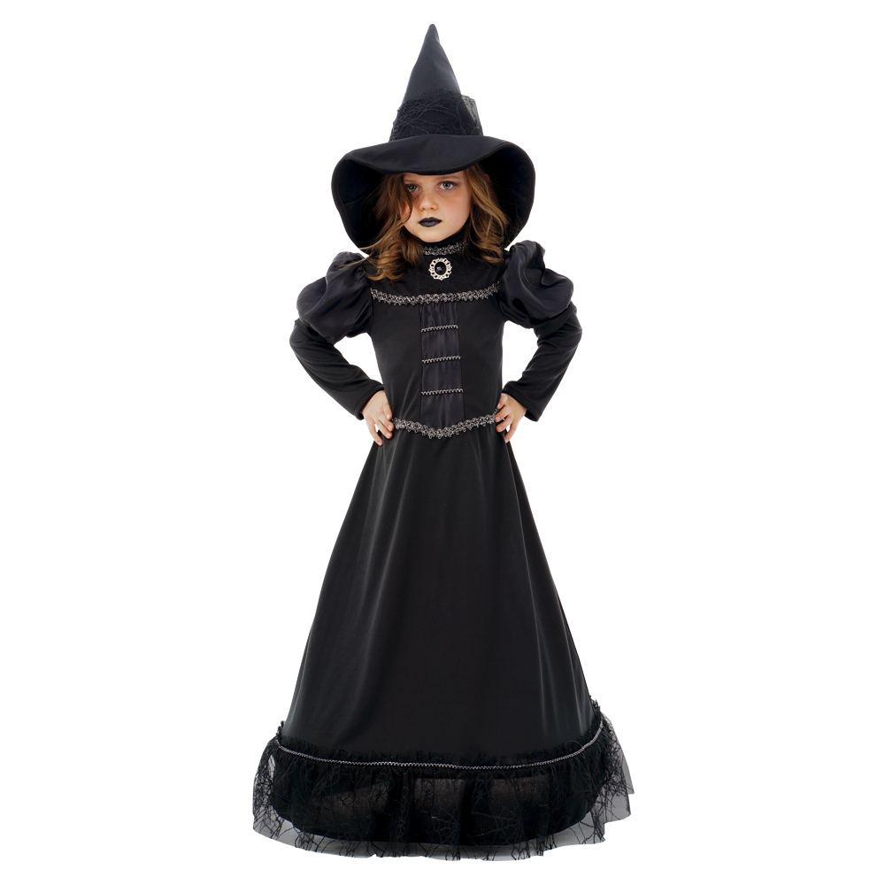 [CHAH4194116] Déguisement fille sorcière magie noire (4-5 ans (116 cm))